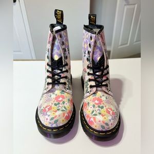 SOLD: Authentic Brand New Dr. Martens 1460 Floral Mash Up Leather Lace Up Boots
